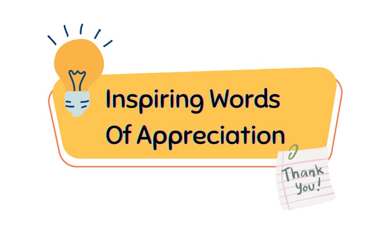 Words to say thank you and appreciation